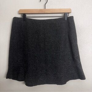 Madewell Dark Grey Skirt Size 10 Great Condition Raw Hem Casual Wool + Polyester
